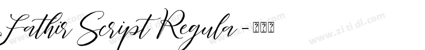 Fathir Script Regula字体转换